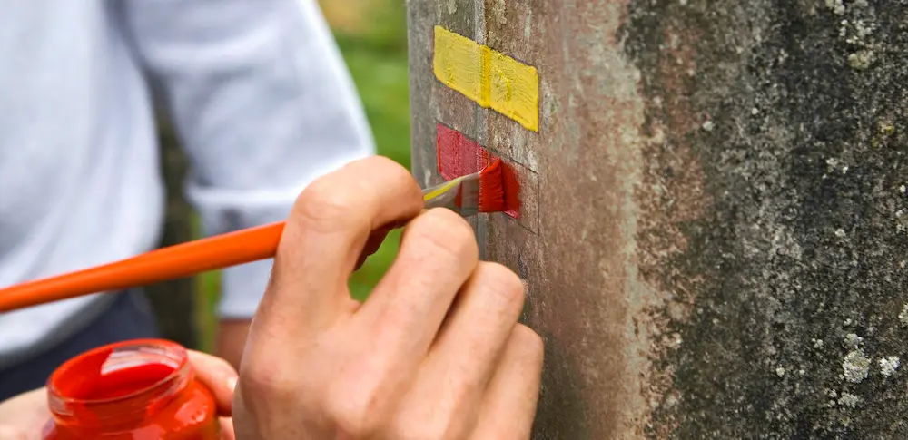 Bon de commande - Bannière main qui peint une balise