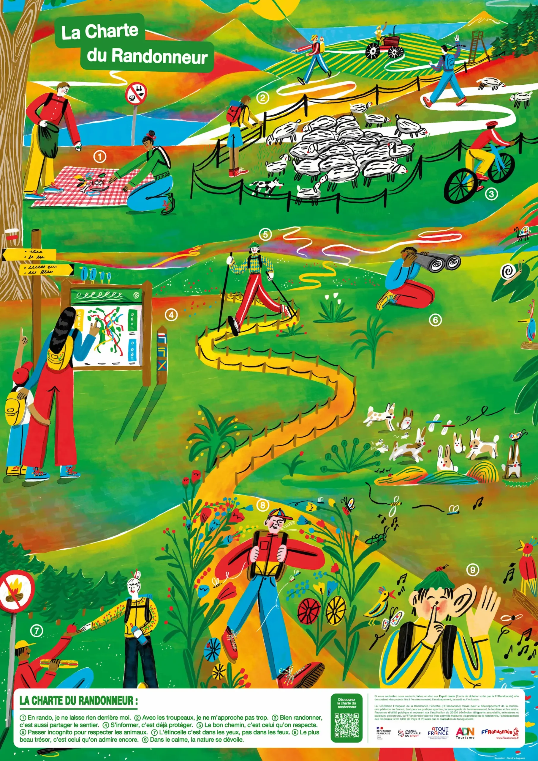 charte-du-randonneur_poster-2025 poster de la charte du randonneur 2025