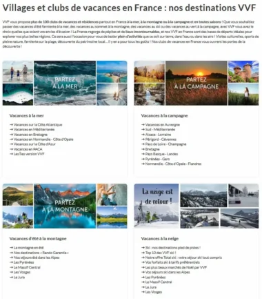 une page du site VVF