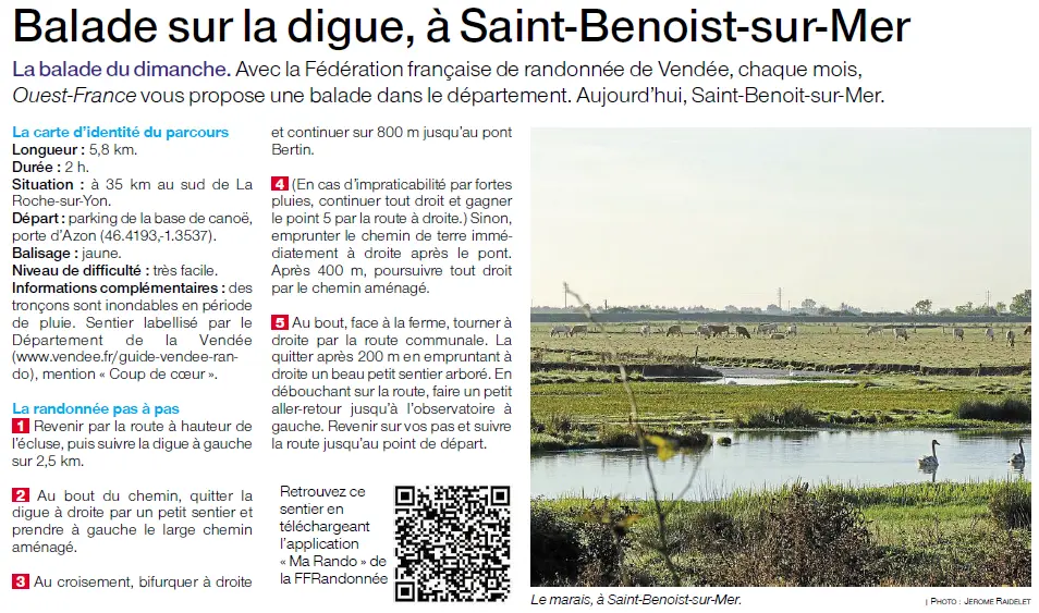 Balade du Dimanche Ouest France du 2 novembre 2025